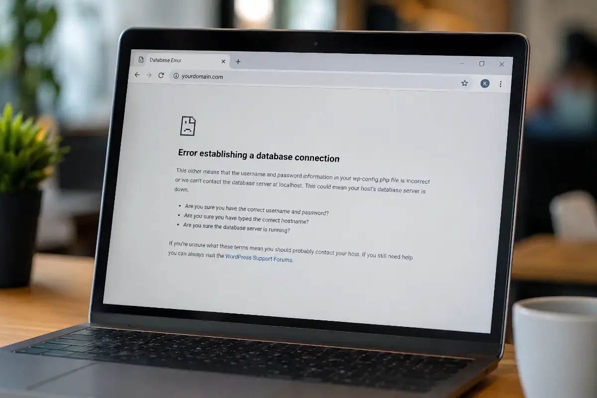 Error establishing a database connection - WordPress error typically seen after updates